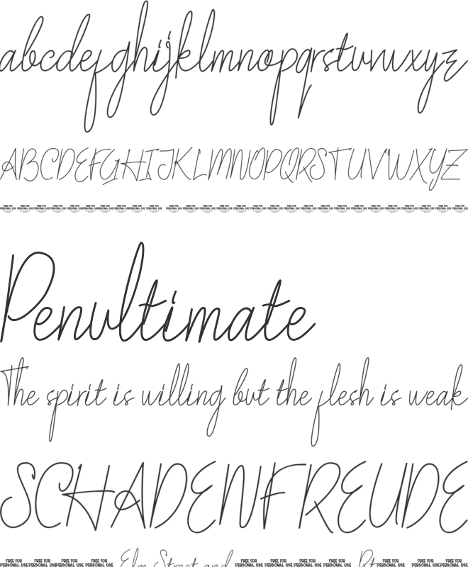 Miechisy font preview