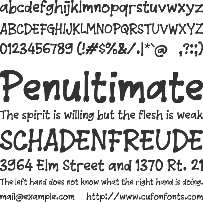 Xabonara font preview