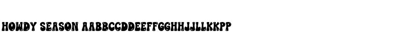 Howdy Season font