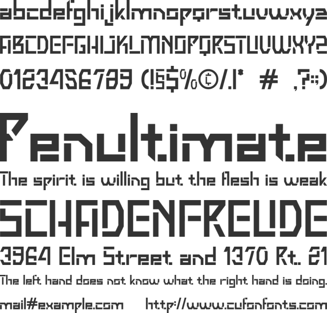 Quantum Sector font preview