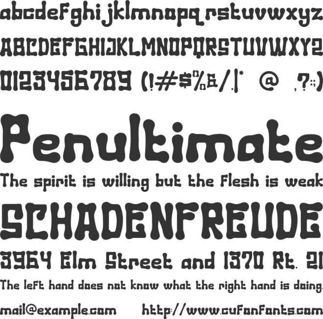 Puffsy Round font preview