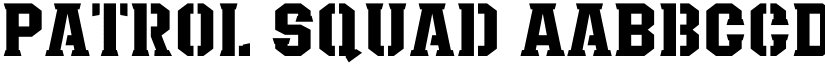 Patrol Squad font