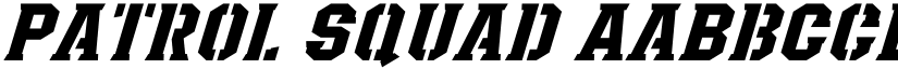 Patrol Squad font