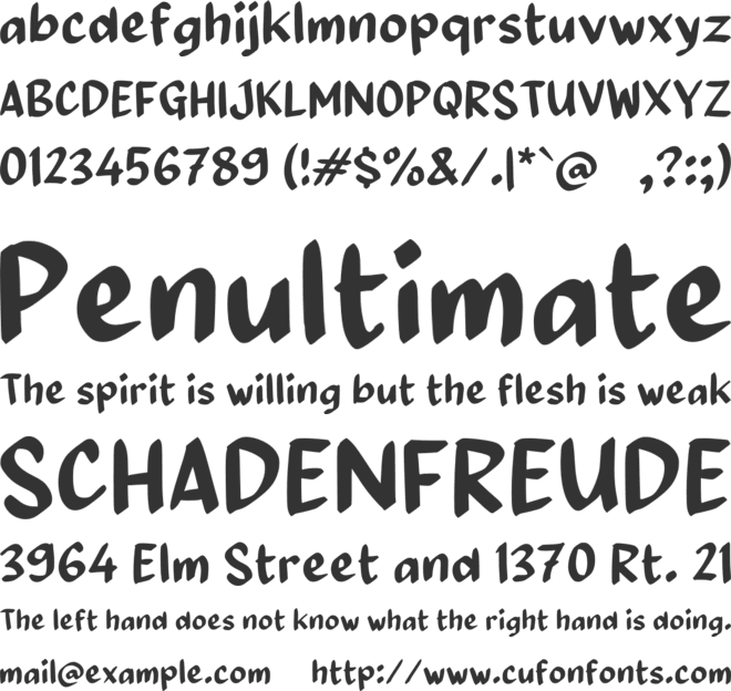 Xaaseno font preview