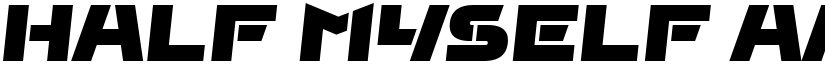 Half Myself font download