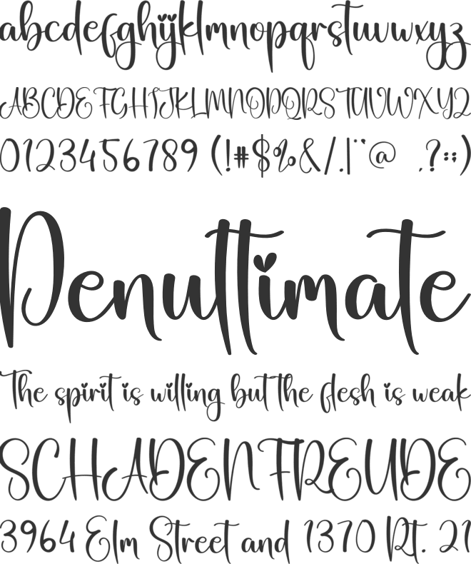 Bestie font preview
