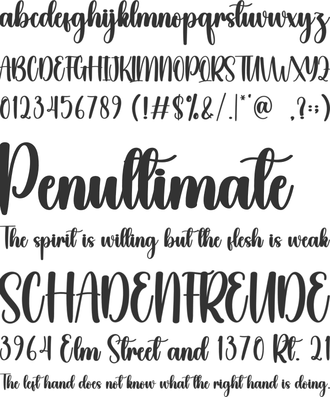 Beauty font preview