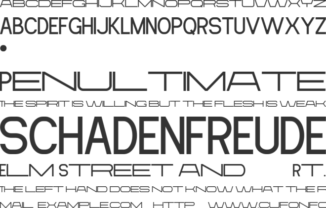 NORTH BEST font preview