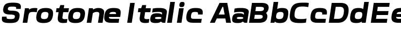 Srotone Italic font