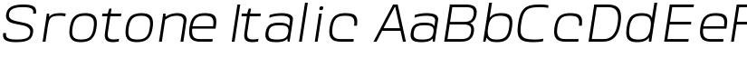 Srotone Italic font