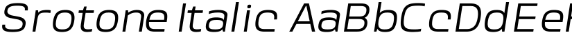 Srotone Italic font