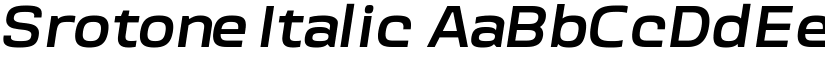 Srotone Italic font