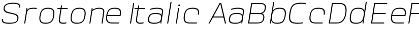 Srotone Italic font
