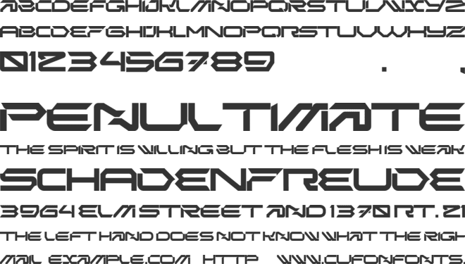 Gluf Free Version font preview