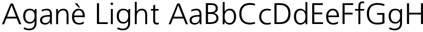 Aganè Light font