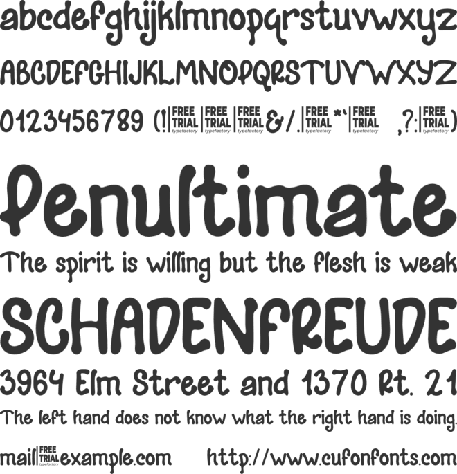 Adorjan font preview