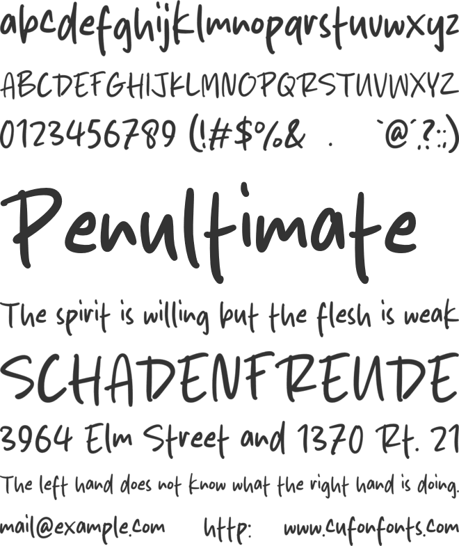 Simple Routine font preview