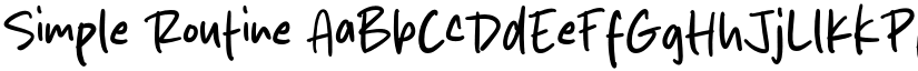 Simple Routine font