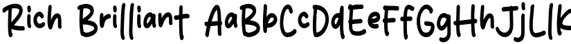 Rich Brilliant font