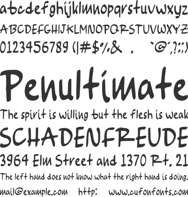 Self Confident font preview