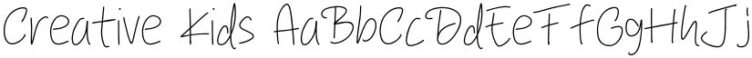 Creative Kids font
