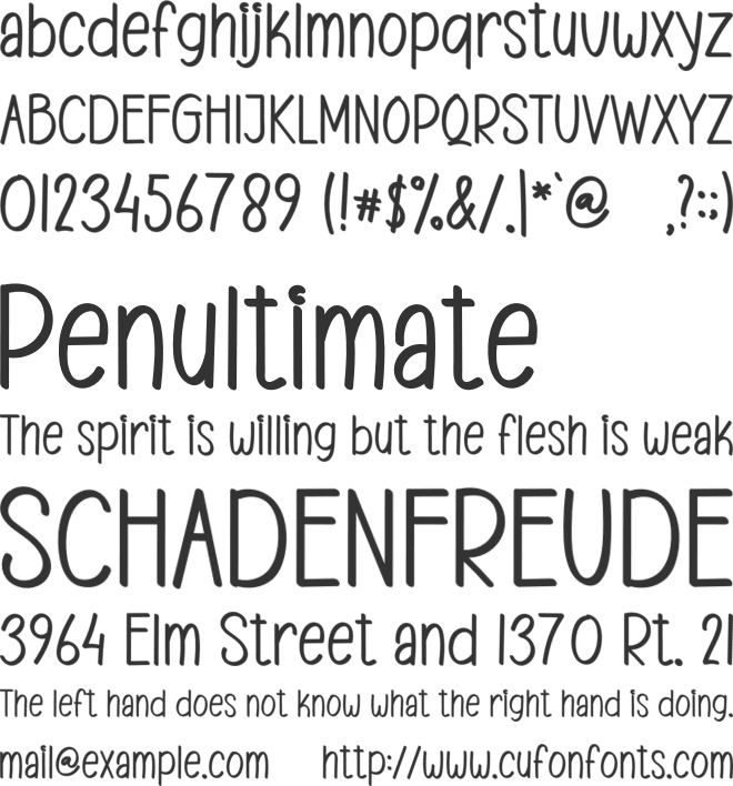 Minimalize font preview