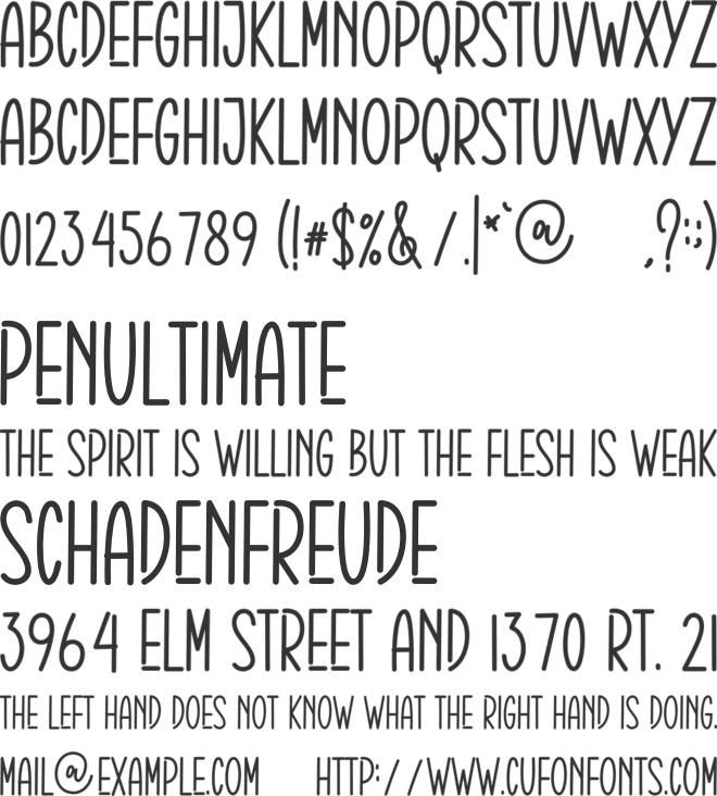 Minimalist Design font preview