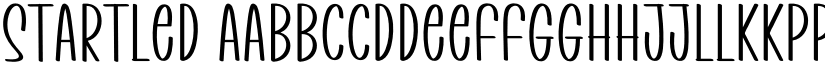 Startled font