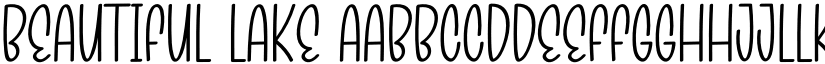 Beautiful Lake font
