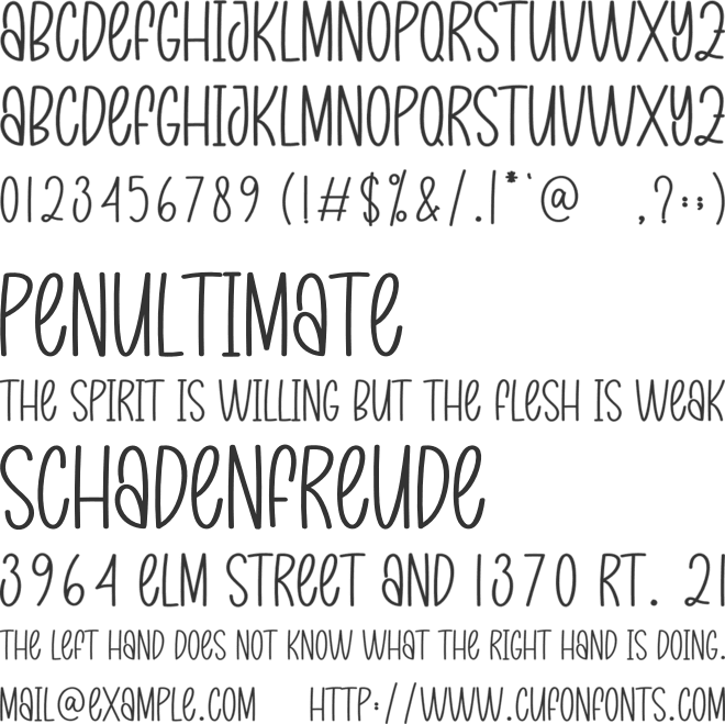 Funny Christmas font preview