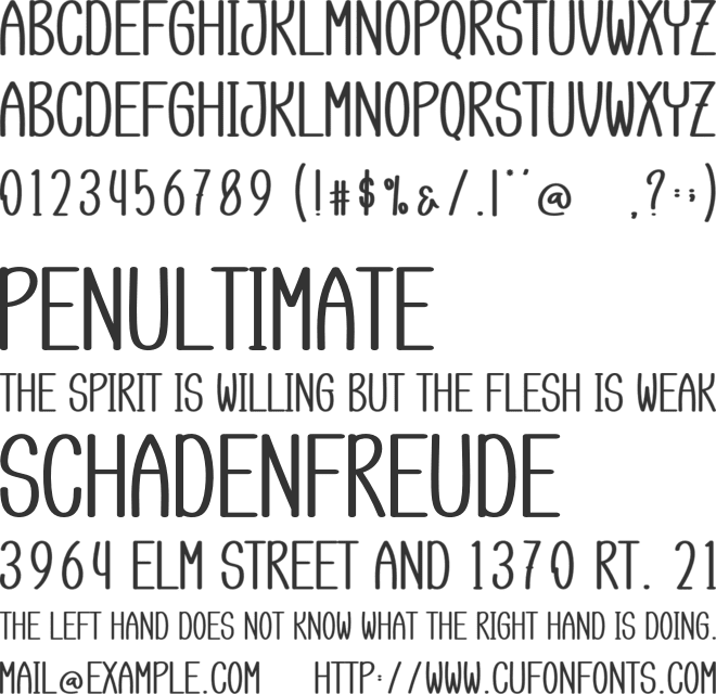 Morning Bakery font preview