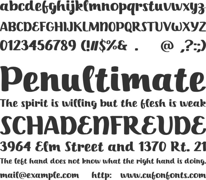 Five Times font preview