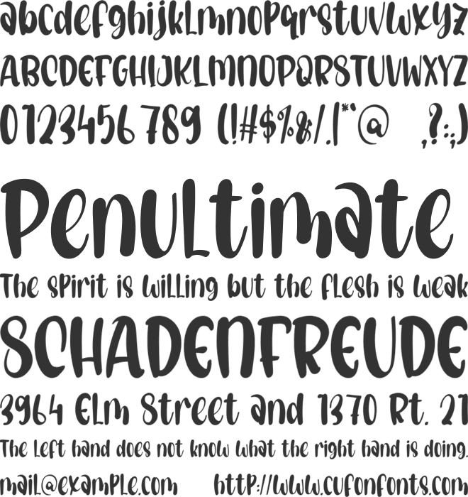 Poster font preview
