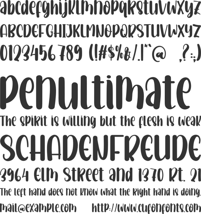 Momster font preview