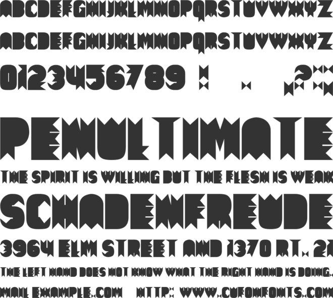 Ripped font preview
