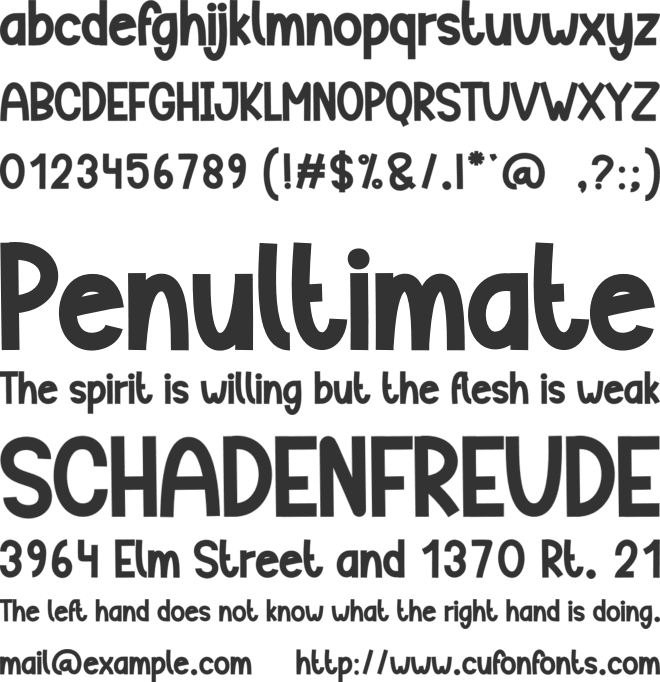 Snowy Beauty font preview