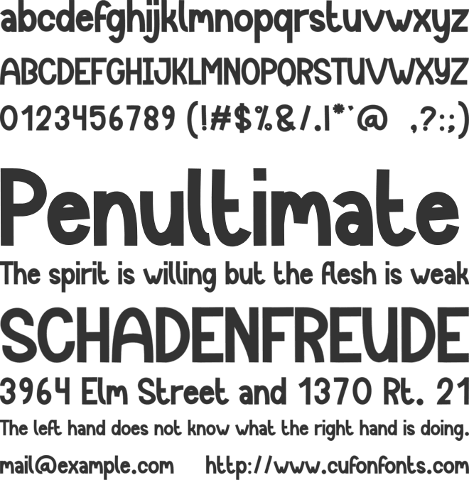 Baby Mockup font preview