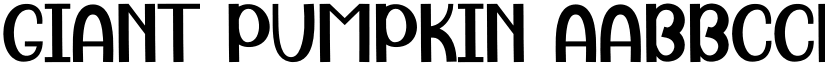 Giant Pumpkin font