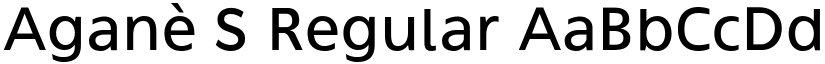 Aganè S Regular font