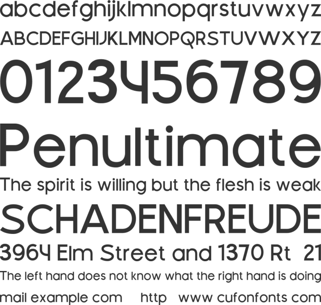 Destrubia font preview