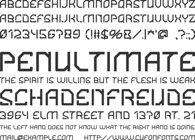 GENESIX font preview