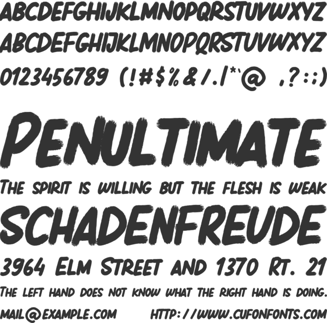 Shoot Vector font preview