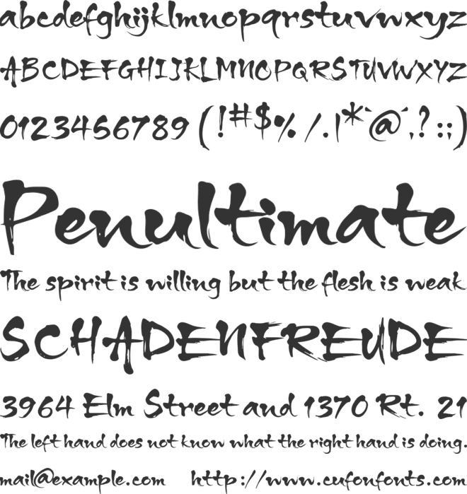 Spell of Asia font preview