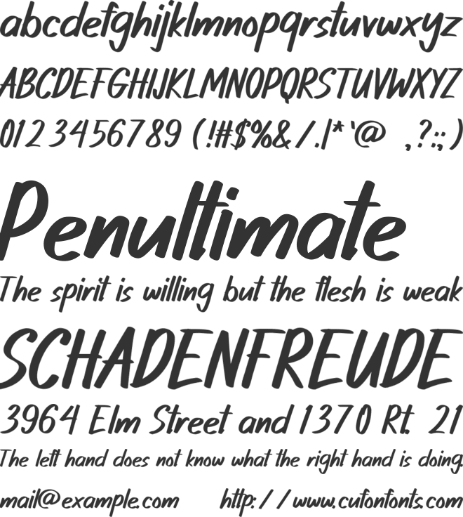 Ujung-Senja font preview