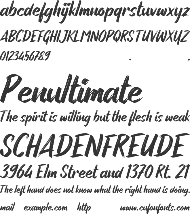 Naughty Klan font preview