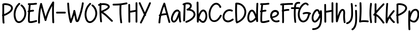 POEM-WORTHY font