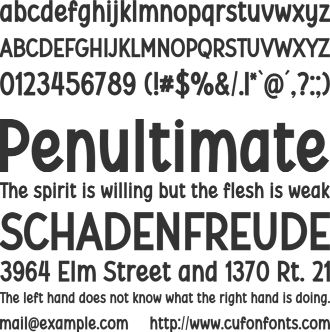 Handmade Cupcakes font preview