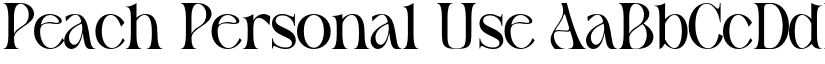 Peach Personal Use font