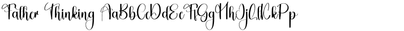 Father Thinking font download
