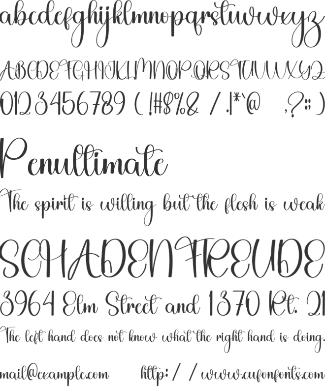 Grandma Thinking font preview